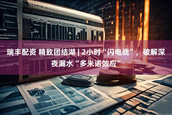 瑞丰配资 精致团结湖 | 2小时“闪电战”，破解深夜漏水“多米诺效应”